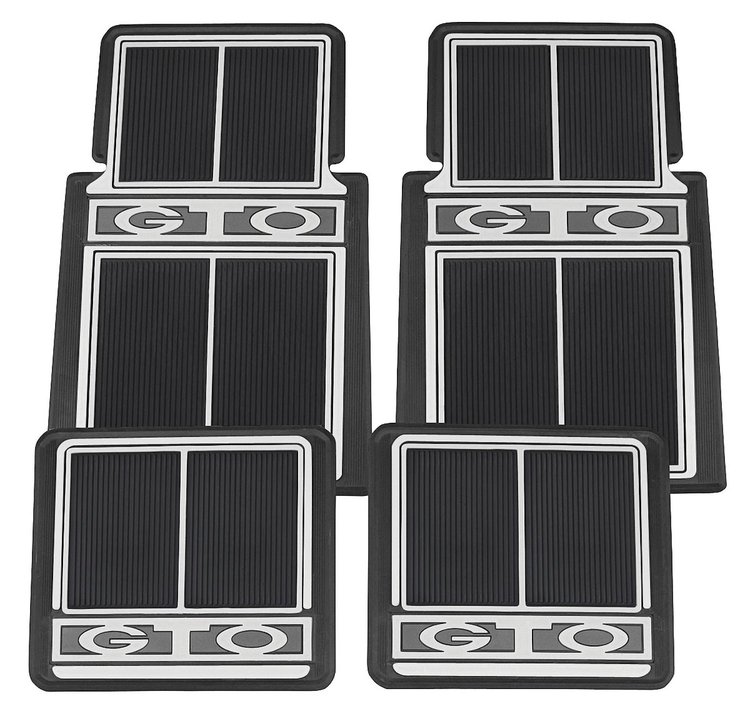CFP0313-GYNC Floor Mats, Rubber, "GTO" Stamped Logo