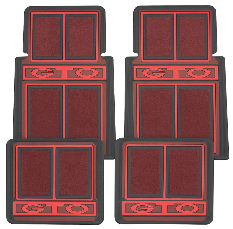 FLOOR MAT SET LOGO RED
