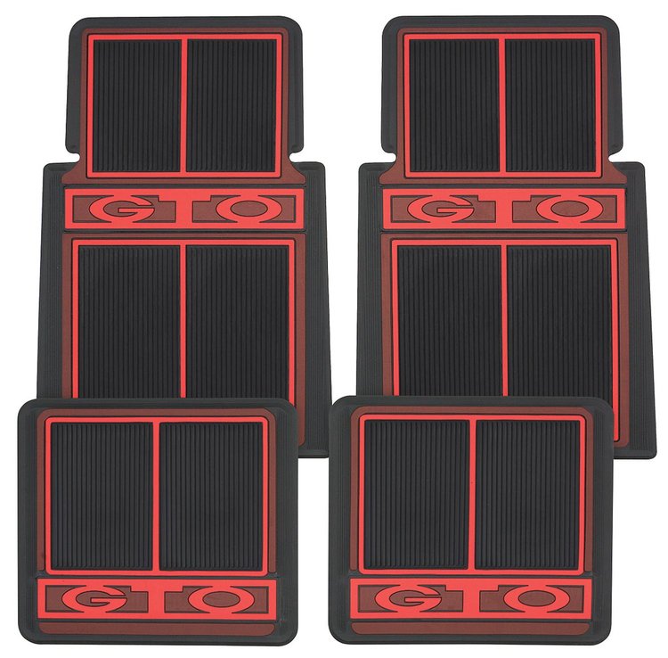 CFP0313-RDNC Floor Mats, Rubber, "GTO" Stamped Logo