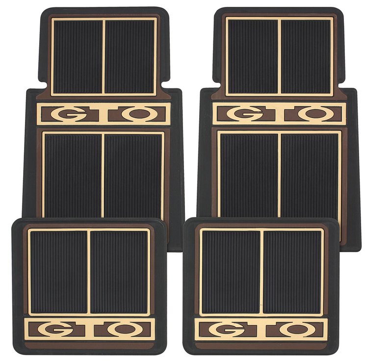 CFP0313-SDNC Floor Mats, Rubber, "GTO" Stamped Logo