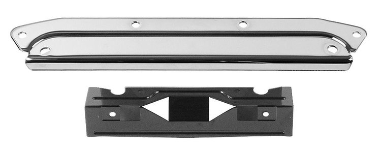 Bracket Set Rear License Plate 1964-65 Chevelle Chrome