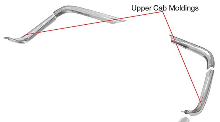 Cab Molding for 1964-1967 Chevy El Camino [Left/Driver Side]