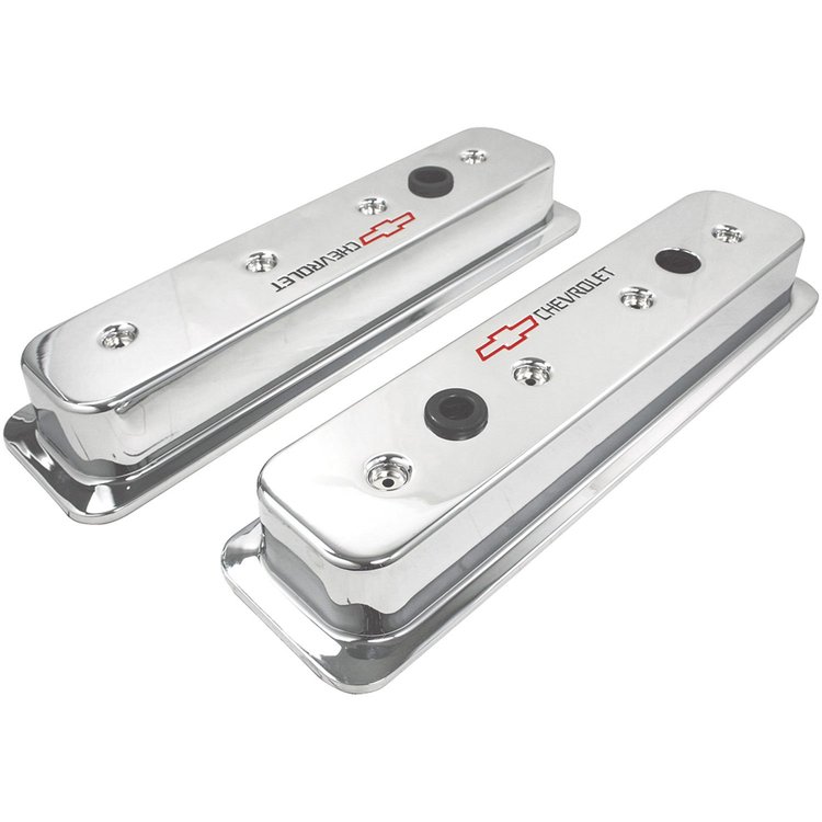 Valve Covers Chevy Small Block GM Performance Center Bolt Chrome