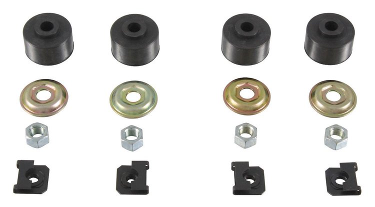 Front Spiral Groove Shock Hardware Set 1964-1972 GM A-Body