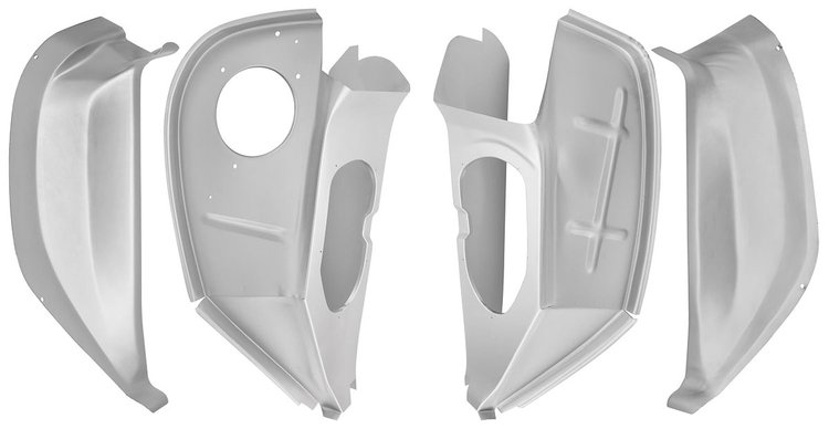 CH27866-PR Vent Panel, Front Lower Cowl, 1968-72 A-Body, Pair