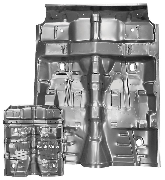 Complete Floor Pan for 1970-1972 GM A-Body Models Without Rocker Panels [Steel, EDP Coated]