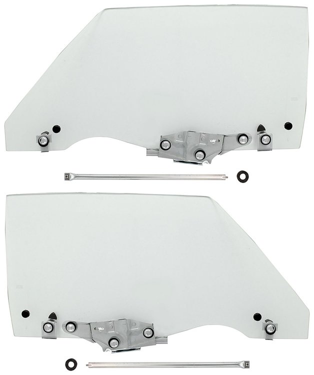 CH28166-PR Assembly, Door Glass/Guide, 1970-72 Chevelle Coupe, Pair