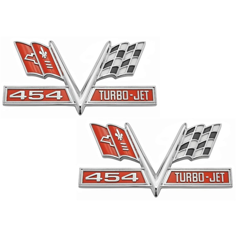 "454 Turbo-Jet" Fender Emblems 1965-67 Chevelle/El Camino