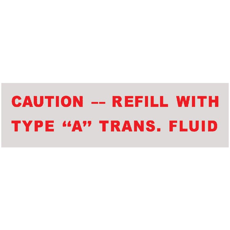 Decal Convertible Top Pump/Motor 1959-72 All GM Vehicles