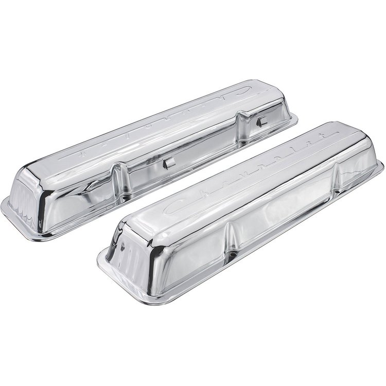 Valve Covers 1964-88 Chevrolet Script Style Small Block Chrome