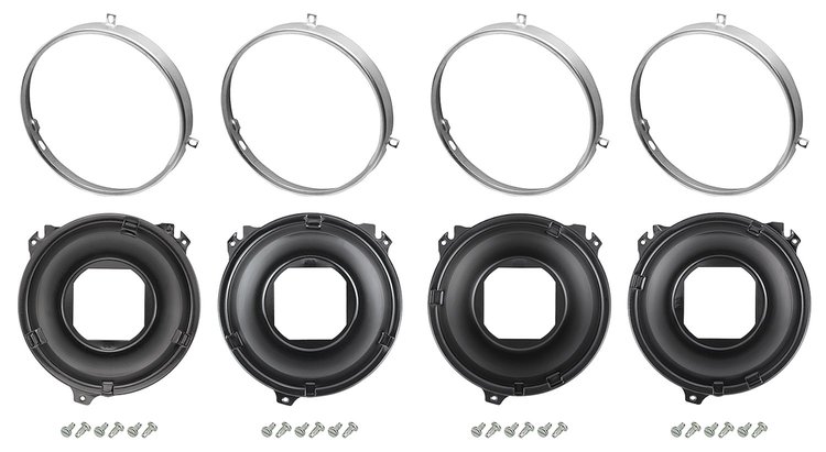 CH33344 Mounting Bucket & Rings Kit, Headlights, 1958-76