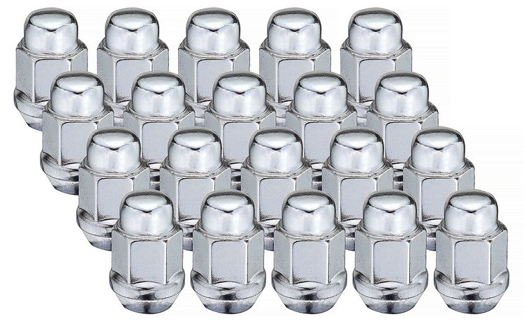CH33374-ST Lug Nut, Closed-End Tapered Seat, 7/16"-20, SS/Mag Wheel, 20-Pc Kit