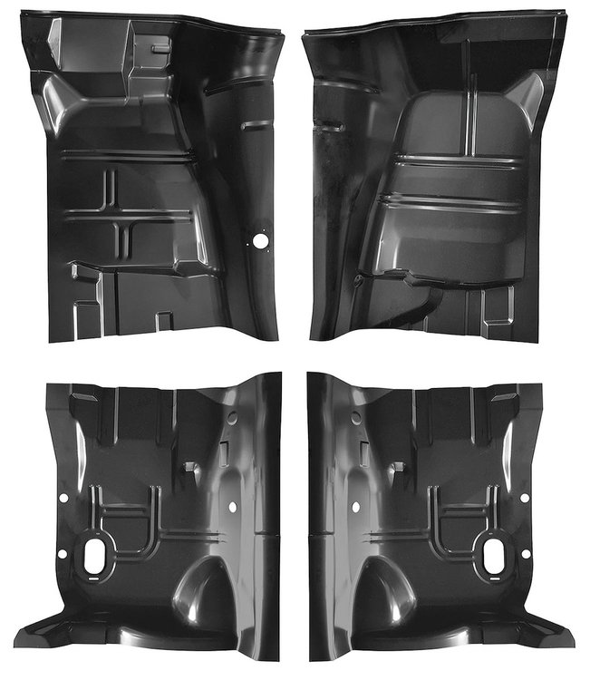 CH35661-ST Floor Pan Set, 1973-77 A-Body, 1/4 Sections