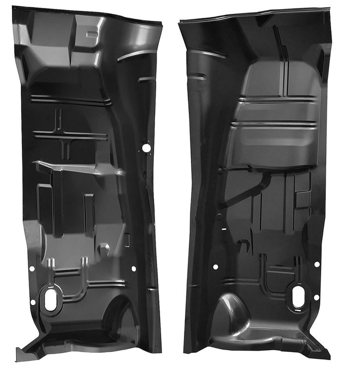 CH35663-PR Floor Pan, 1973-77 A-Body, Half Sections, w/Toe Board, Pair