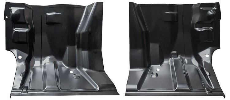 CH36575-PR Floor Pan, Rear Under Seat, 1973-77 A-Body, Half Section, Pair