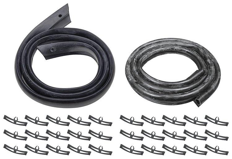 CH36652 Seal Kit, Hood to Cowl, 1968-69 Chevelle/El Camino, w/Clips, Rubber Lower
