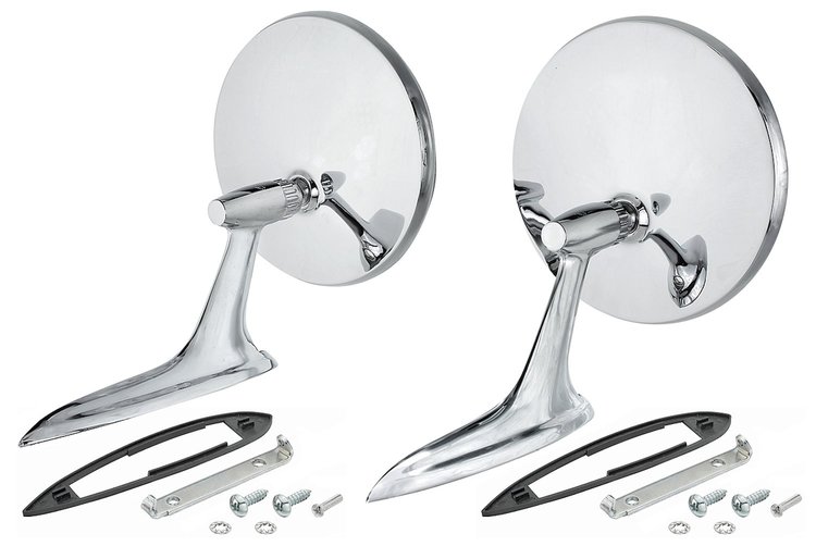CH36897 Mirror Set, Outside, 64-65 Chevelle/El Camino, 63-65 Corvair, w/o Bowtie Emblem