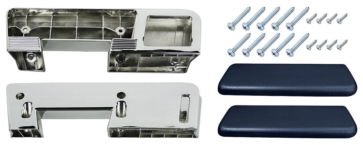 CH37369-DB Armrest Base/Pad Kit, Rear, 1961-64 A-Body, 1963-64 Bonneville/Catalina