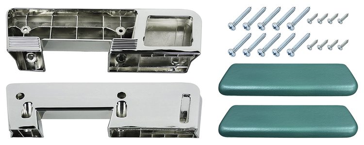 CH37370-AQ Armrest Base/Pad Kit, Rear, 1965-67 A-Body, 1965-67 Catalina