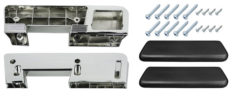 CH37370-BK Armrest Base/Pad Kit, Rear, 1965-67 A-Body, 1965-67 Catalina