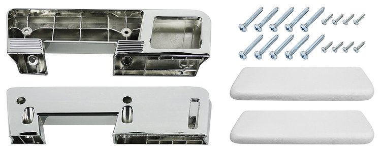 CH37370-WH Armrest Base/Pad Kit, Rear, 1965-67 A-Body, 1965-67 Catalina