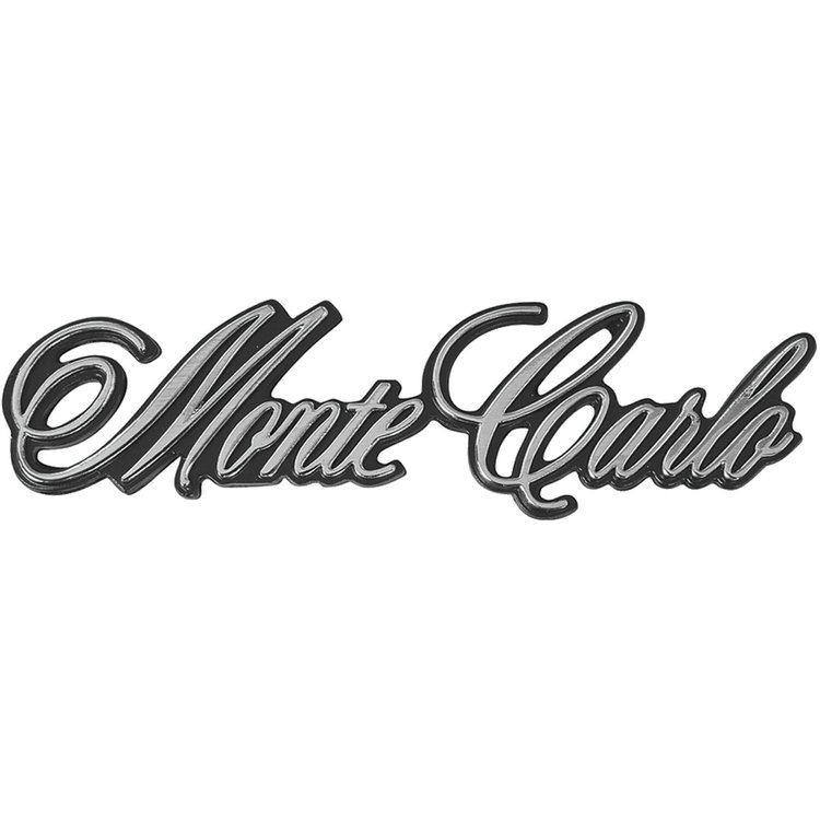 Header Panel Emblem for 1973-1975 Chevy Monte Carlo [Monte Carlo Script]