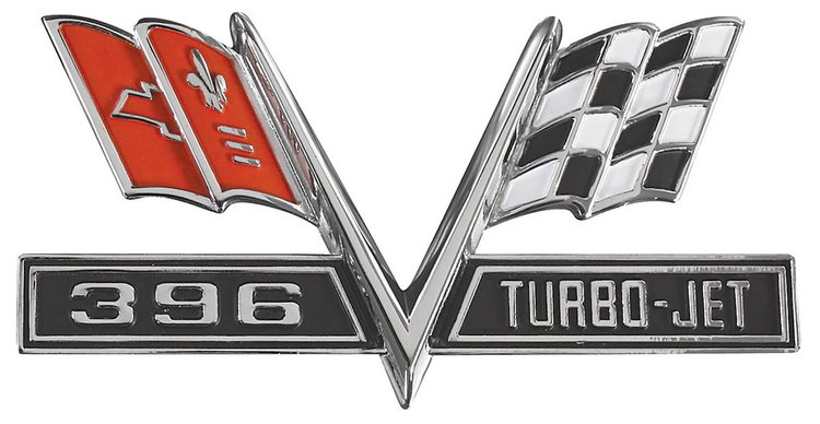 "396 Turbo-Jet" Fender Emblem 1965-1967 Chevelle/El Camino