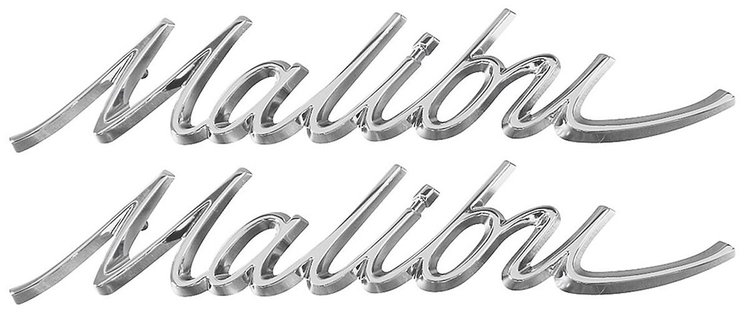 CHV4325-PR Rear Quarter Panel Emblems for 1966-1967 Chevy Chevelle Malibu