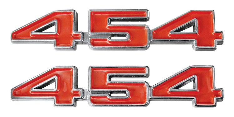 CHV4700-PR Emblem, Fender/Tailgate, 1970-72 Chevelle/El Camino/Monte Carlo, 454, Pair