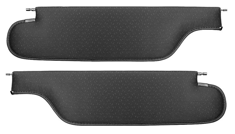 Sun Visors, Perforated for 1968-1970 GM A-Body [Black, 2-Pin]