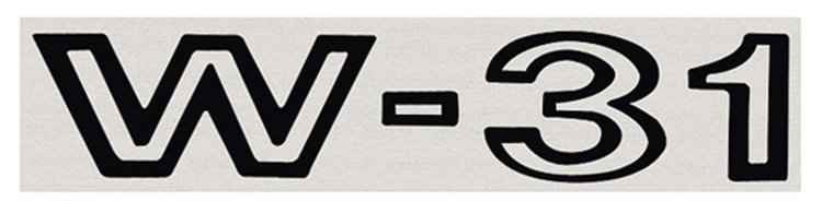 Decal 69 Cutlass Fender W-31 Black