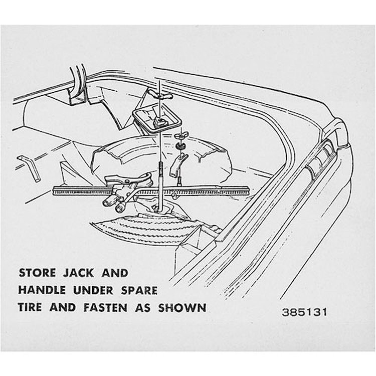 Decal 64 Cutlass Trunk Tire Stowage
