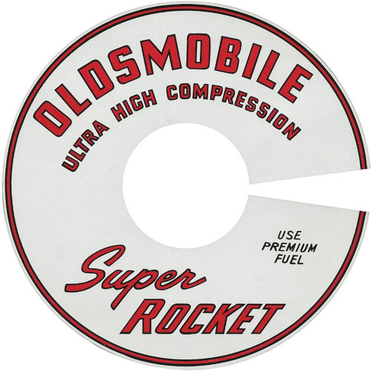Decal 66-67 Cutlass Air Cleaner Super Rocket Ultra High Compression