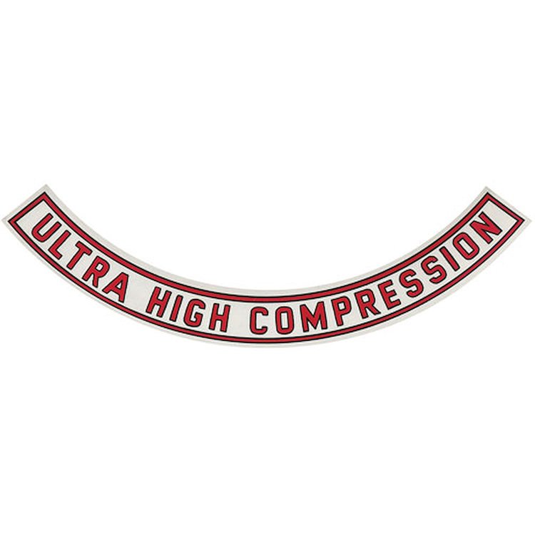 Decal 64-65 Cutlass Air Cleaner Ultra-High Compression 10 Inch Clear