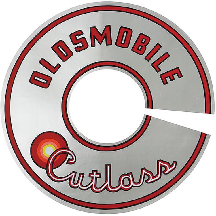 Decal 65-67 Cutlass Air Cleaner 330 2bbl 7 1/2 Inch Silver
