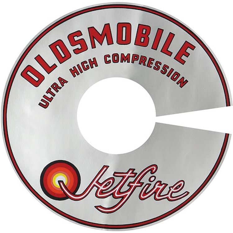 Decal 66-67 Cutlass Air Cleaner Ultra-High Compression 4 bbl 7 1/2 Silver