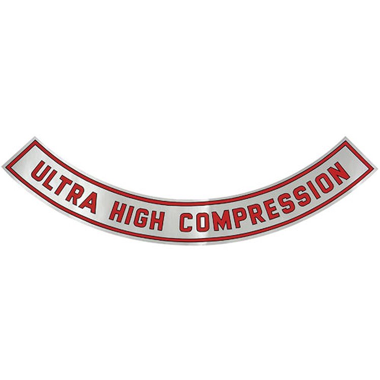 Decal 65-66 Cutlass Air Cleaner Ultra-High Compression 11 1/2 Silver