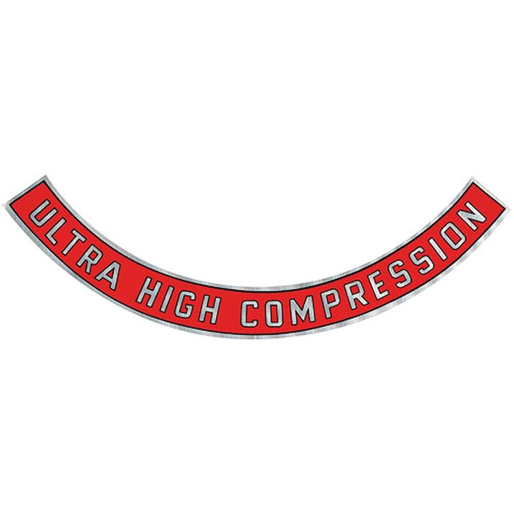 Decal 64 Cutlass Air Cleaner Ultra-High Compression 10 Inch Red
