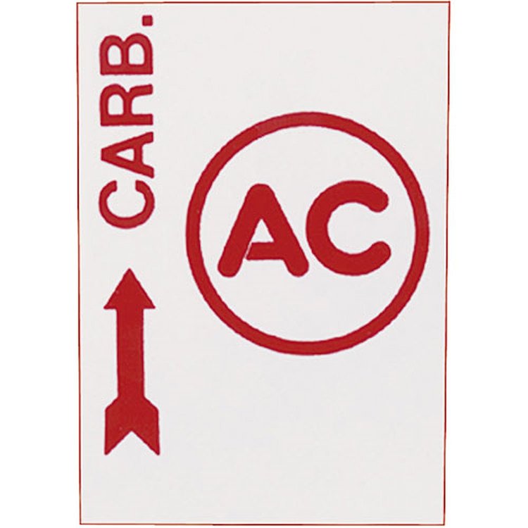 Decal 65-72 Pontiac Fuel Filter Red