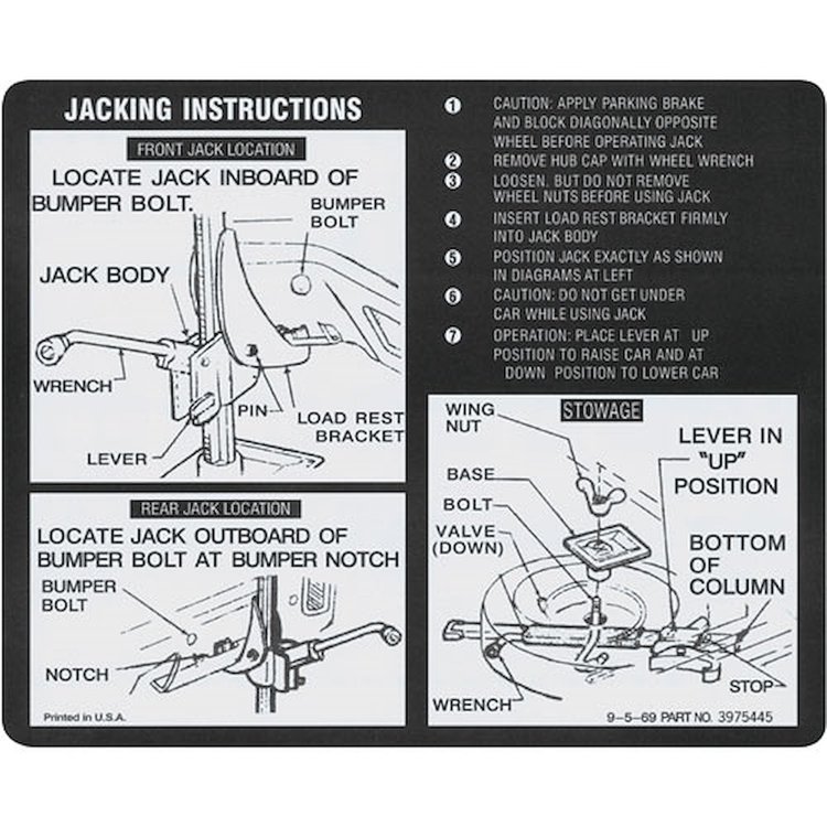 Decal 70-71 Monte Carlo Jacking Instructions