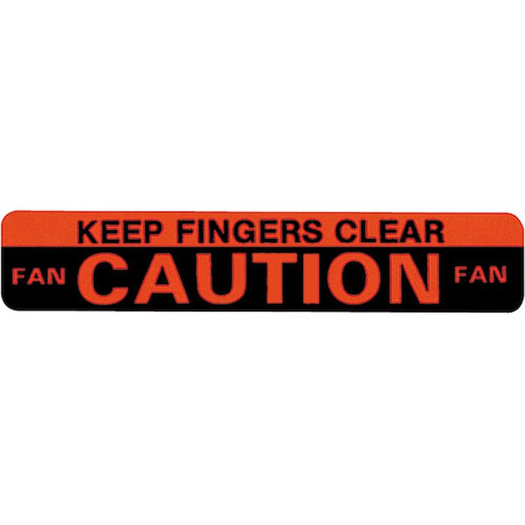 Decal 64-77 GM Fan Shroud Caution Fan