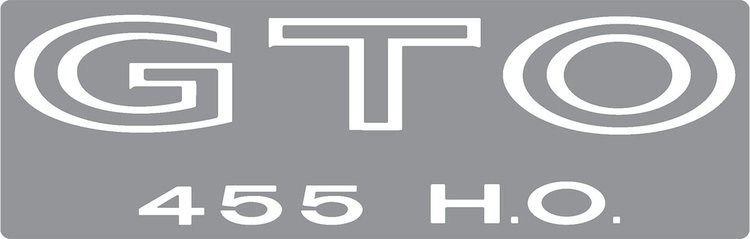 Decal 71 GTO Fender GTO 455 HO White