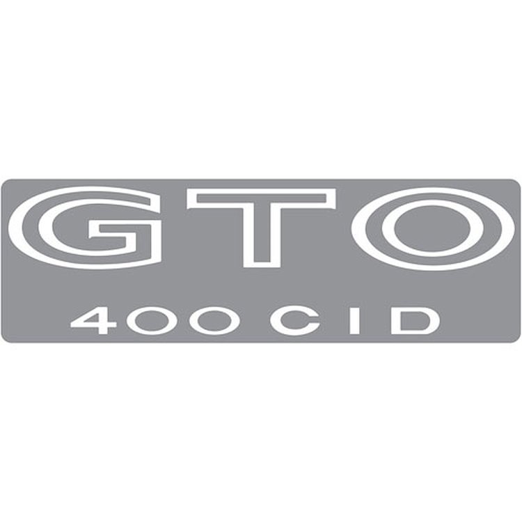 Decal 73 GTO GTO 400 CID White