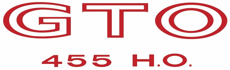 Decal 71 GTO Fender GTO 455 HO Red