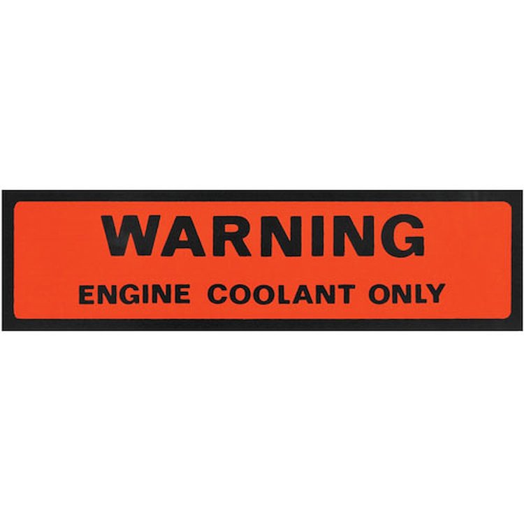 Decal 74-77 Pontiac Engine Coolant