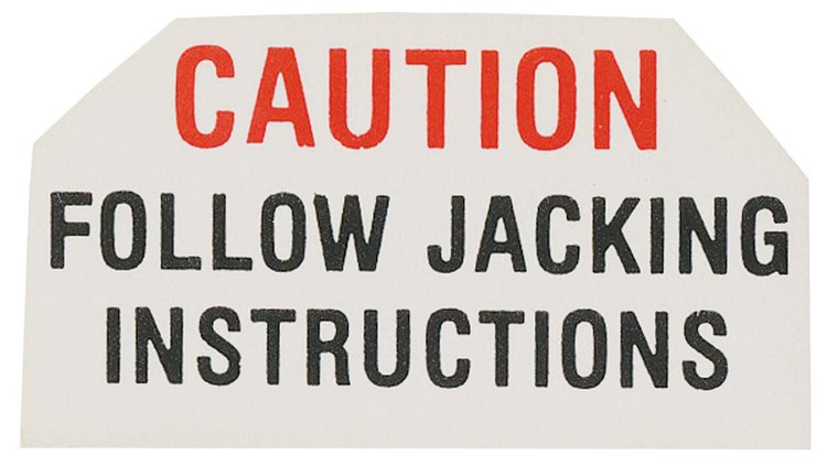 Decal 76-77 GM Trunk Anti Spin Warning