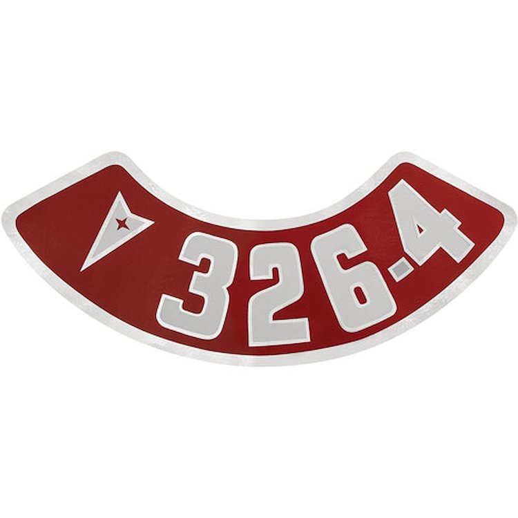 Decal 59-76 Pontiac Air Cleaner Aftermarket 326 4V