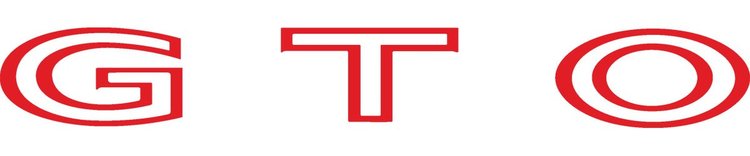 Decal 70-73 GTO Deck Lid GTO Red