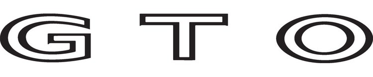 Decal 70-73 GTO Deck Lid GTO Black