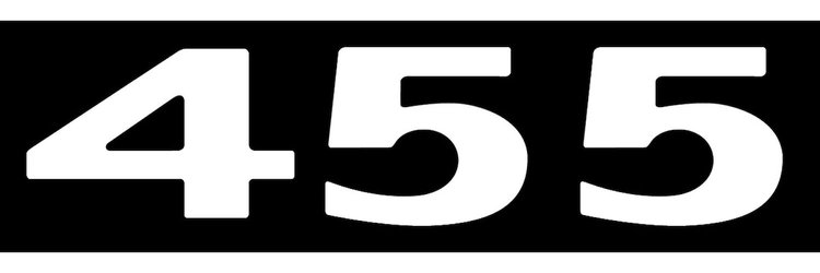 DT00414-WH Decal, 1973 Pontiac, Hood Scoop, 455